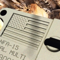 Painted AR FLag Engraved